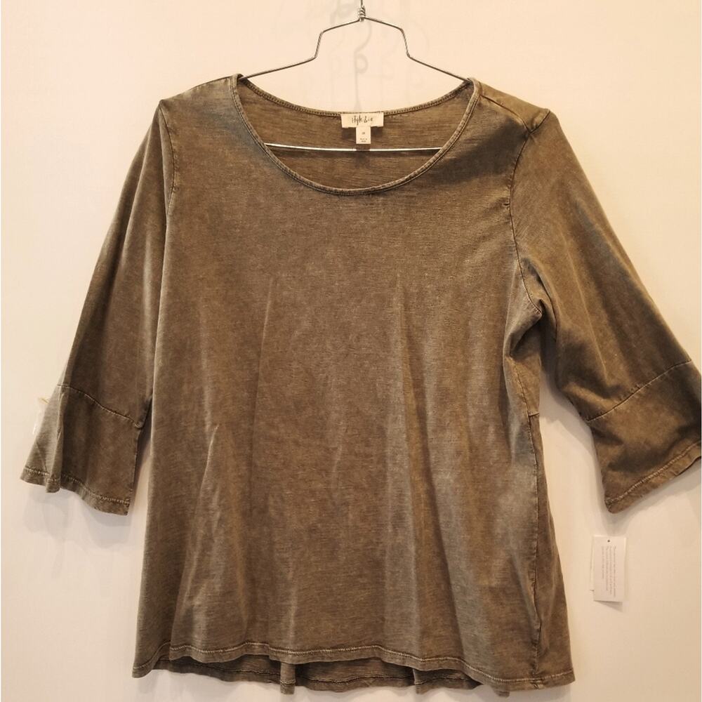 Style & Co. NEW Sage Green Cotton Tunic Size 0X